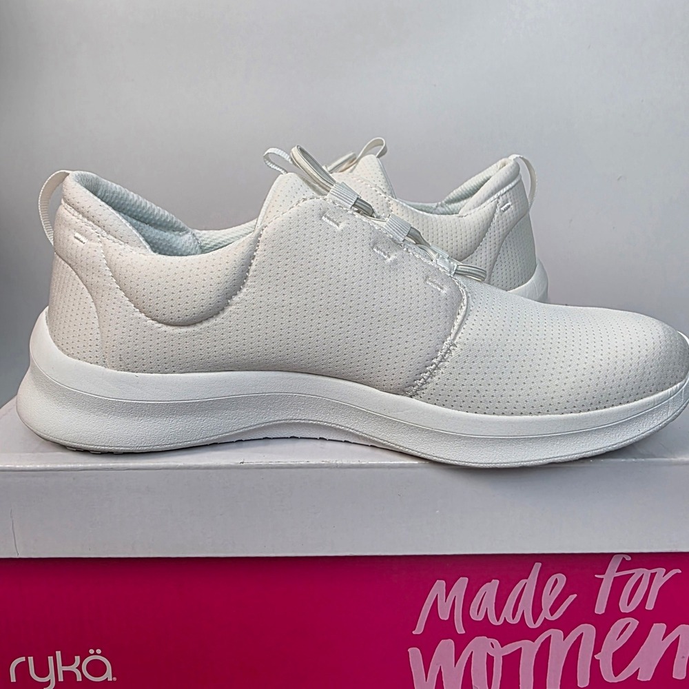 Ryka Renew Slip On Walking Sneakers Womens 7.5 White RE-ZORB LITE New in Box - Picture 3 of 10